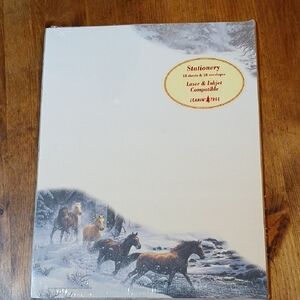 Leaning Tree Horses Stationery Set